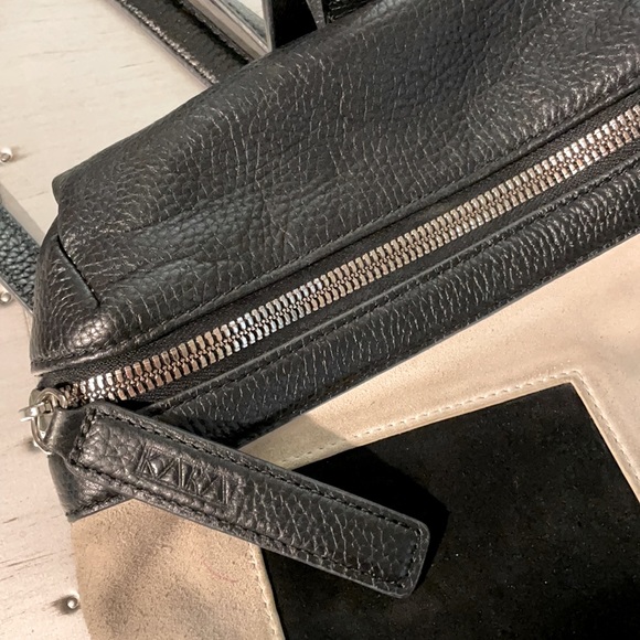 KARA small leather suede backpack main image 3